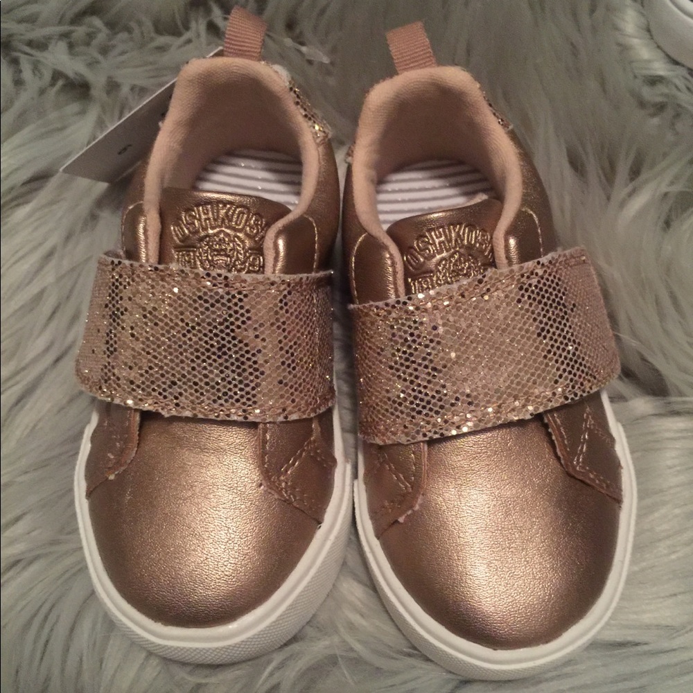 OshKosh Bgosh Baby Glitter Strap Gold Sneaker